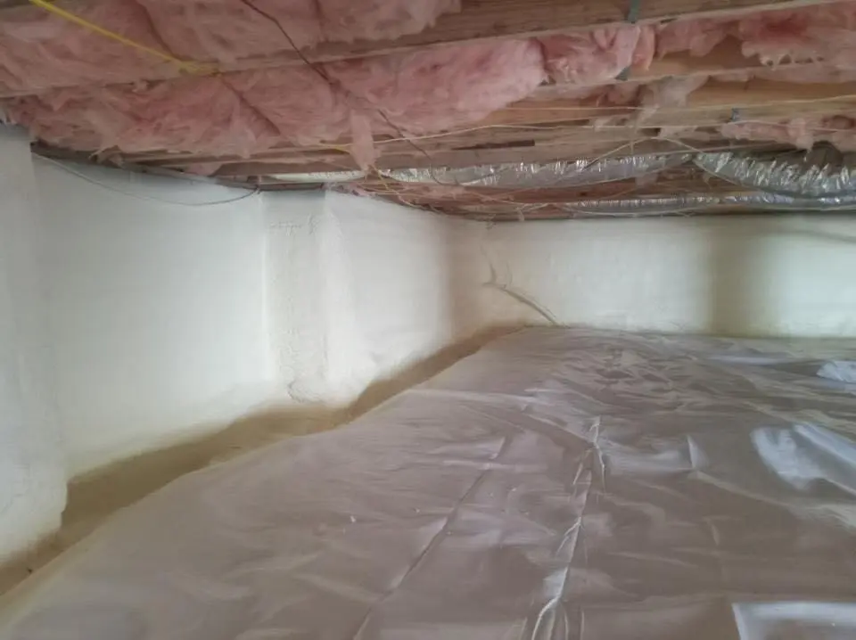 Crawl space encapsulation with closed-cell spray foam for Spray Foam Roofing in Sunset